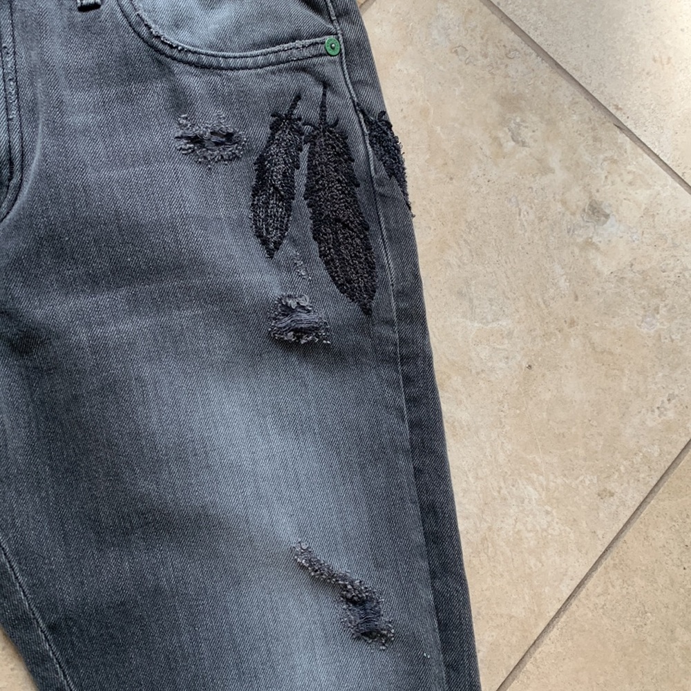 NWT! Gray/black denim pants